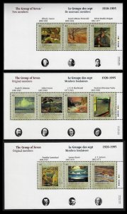 CANADA SC#1559-1561 Canada Day - Group of Seven Souvenir sheets (1998) MNH​