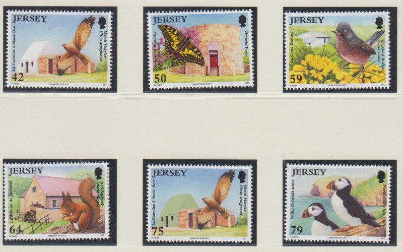 Jersey 2011,Conservation set of 6. unmounted mint , NHM
