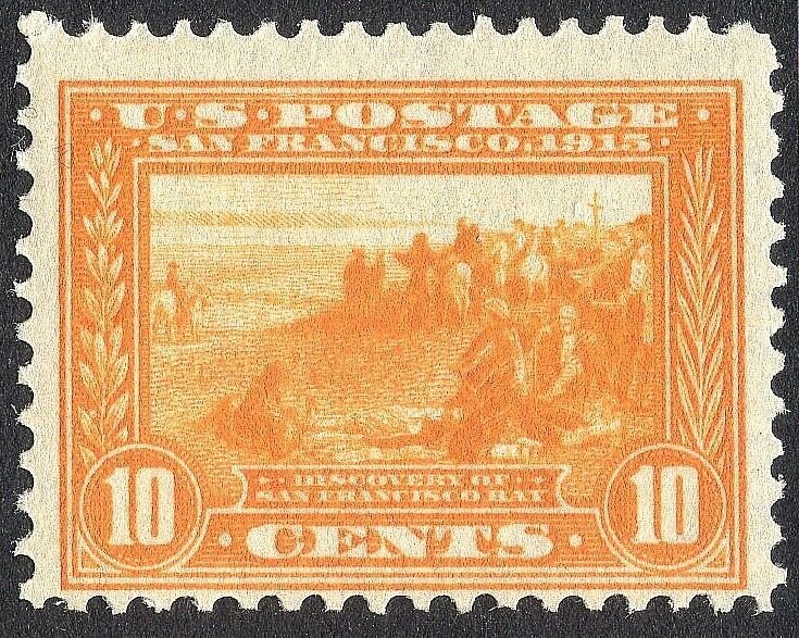 #400 F-VF MNH OG-10¢ Orange Yellow-PANAMA-PACIFIC SERIES (REM #400-4)