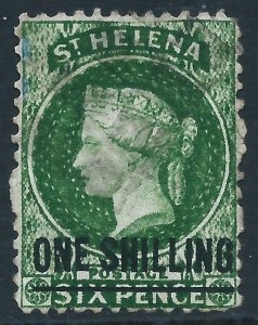 St Helena, Sc #17, 1sh on 6d, Used