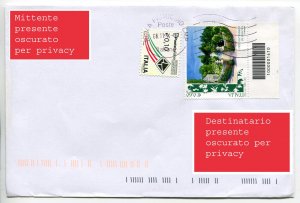 Padua Botanical Garden with barcode on envelope