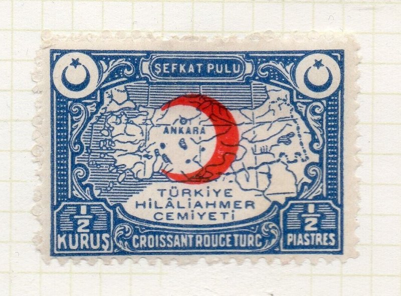 Turkey Crescent Issue Optd 1928 Issue Fine Mint Hinged 1/2K. NW-270684