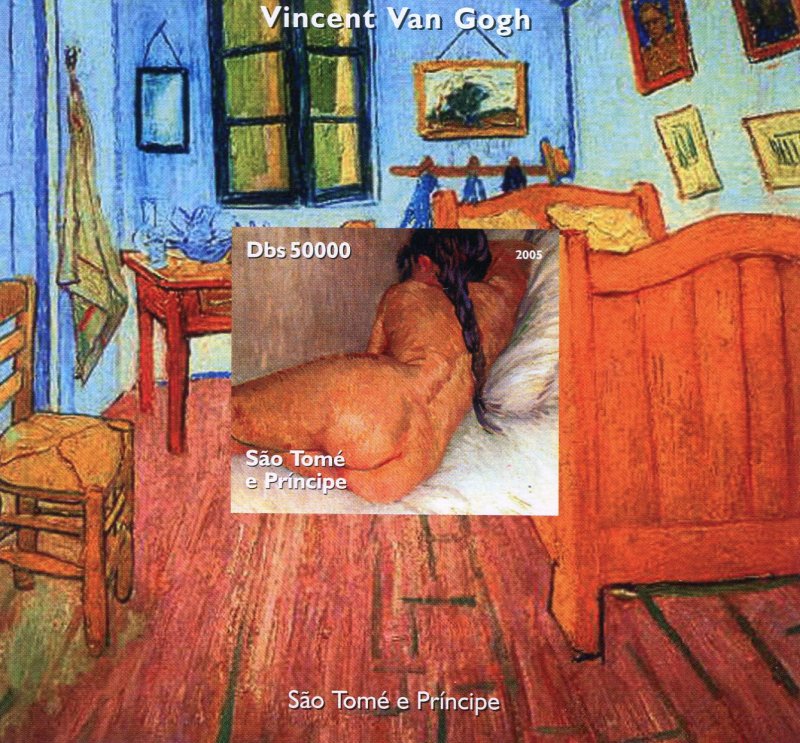 Sao Tome & Principe 2005 VAN GOGH Nudes Paintings s/s Imperforated Mint (NH)