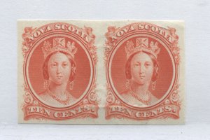 Nova Scotia QV 1860  10 cents Plate Proof pair