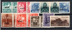 Du Sud West Afrique 1941-43 Guerre Effort Ensemble Sg 114-22 Mlh