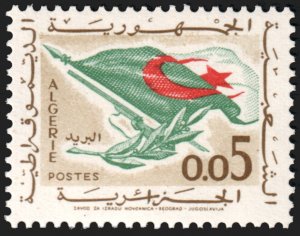 Algeria #296  MNH - Revolution Flag Rifle (1963)