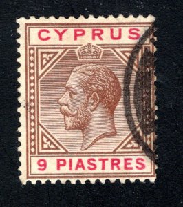 Cyprus, SC# 68,   F/VF, Used, King George V,  CV $28.00  .......1580074