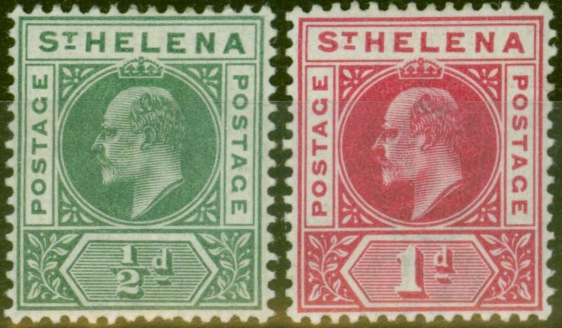 St Helena 1902 set of 2 SG53-54 Fine Mtd Mint