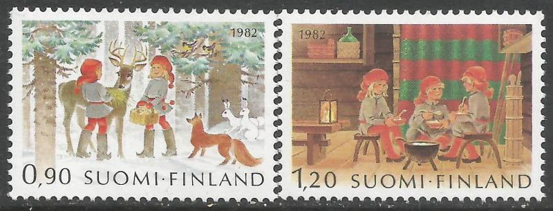 FINLAND 673-74 MNH CHRISTMAS S775