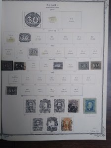 collection on pages Brazil 1854-88 PT: CV $389