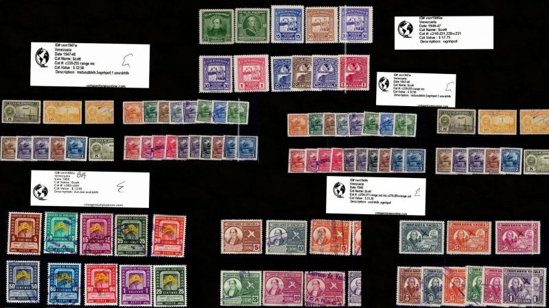 VINTAGE:VENEZUELA ASSORTMENT USD,OG,NH SCOTT  $1435 EST LOT # 2000