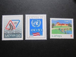 Latvia 1995 Sc 392-394 set MNH
