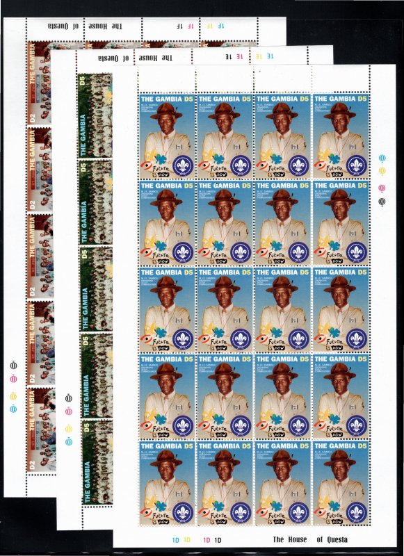 Gambia 1995 MNH Sc 1656-8 sheets of 20 each