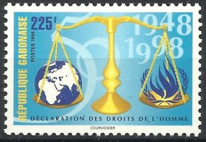 1998 GABON - YT 968 HUMAN RIGHTS DECLARATION - FULL SET - MNH-