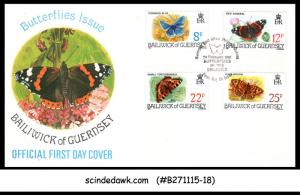 BAILIWICK OF GUERNSEY - 1981 BUTTERFLIES / BUTTERFLY - 4V - FDC