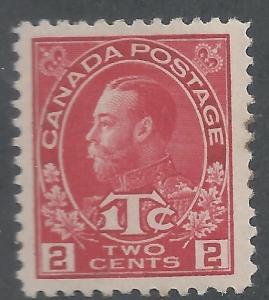 CANADA 1916 KGV 1TC RED DIE I PERF 12