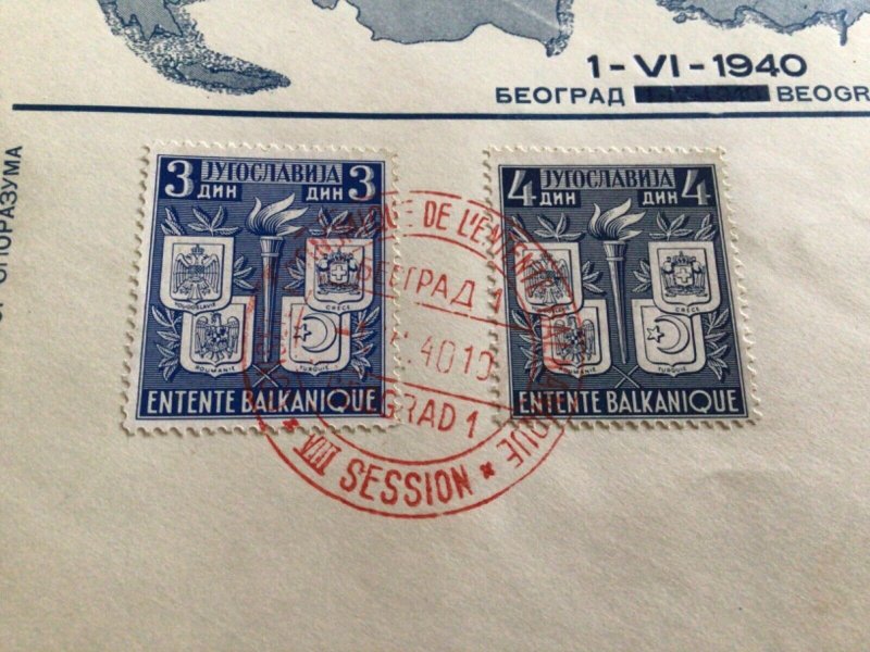 Yugoslavia 1940 Beograd stamps cover A11286