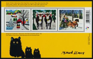 Canada 3253 MNH Christmas, Folk Art, Maud Lewis, Family & Sled