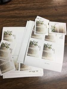 .61 Wedding Stamps. Brand New. Self Stick. 20 Stamps. 