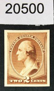US STAMPS # 210P4 PLATE PROOF ON CARD CAT. $20 LOT #20500