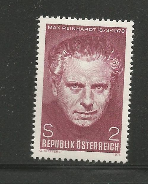 AUSTRIA  952  MNH,  MAX REINHARDT, THEATRICAL DIRECTOR