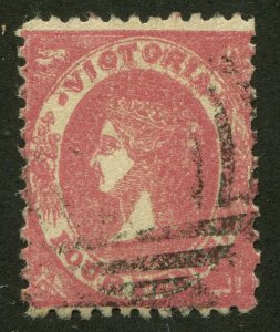 VICTORIA #45 USED UNLISTED DOUBLE IMPRESSION