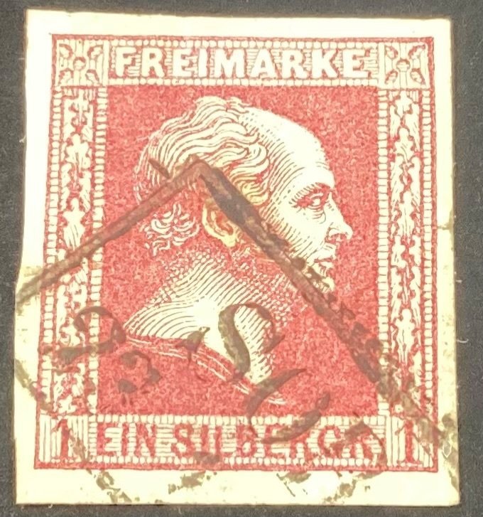 Prussia #6 used 1sg rose 1857 King Frederick William IV