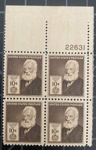 US Stamps-SC# 893 - Famous American - PB Of 4 - 10 Cent - MNH - CV $40.00