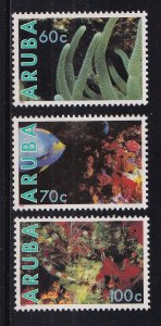 Aruba  #56-58  MNH  1990 marine life