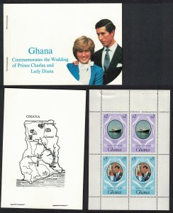 Ghana Charles and Diana Royal Wedding Booklet 1981 MNH SG#SB8 MI#898-899MH