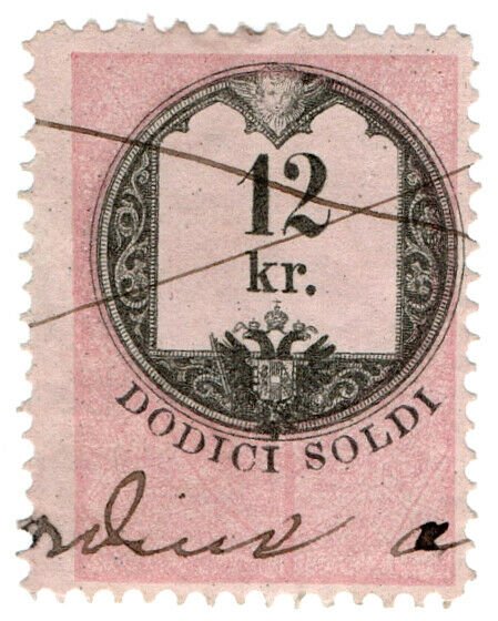 (I.B) Austria/Hungary Revenue : Stempelmarke 12kr (Lombardy-Venetia)