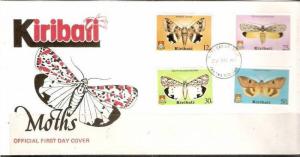 Kiribati 1980 Butterflies Insect Moth Papillon  Sc 356-59 FDC  # 18124