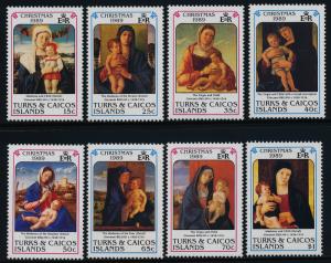 Turks & Caicos 779-88 MNH Christmas, Art Paintings