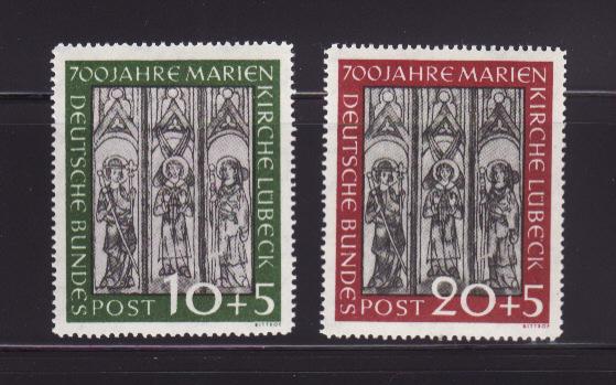 Germany B316-B317 Set MNH Art, Frescoes from Marienkirche