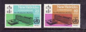 New Hebrides British-Sc#118-19-Unused light hinged set-WHO-Omnibus-1966-