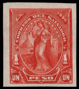 ✔️ EL SALVADOR 1896 - PEACE IMPERF PROOF HBNC SC.145 MNGAI [033]