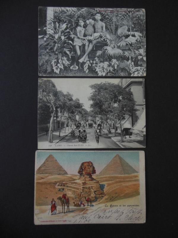 EGYPT : Scarce group of 12 Early Picture Post Cards. Many unusual