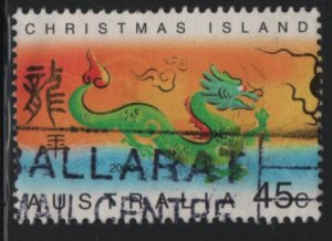 Christmas Island 2000 used Sc 425 45c Dragon facing right Year of the Dragon