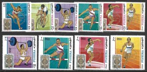Fujeira | UAE 1968 Mexico Olympic Games Set Ovptd with XX Olympiad Munich VF-NH-