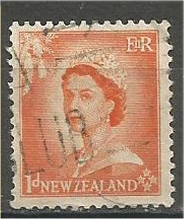 NEW ZEALAND, 1953, used 1p, Elizabeth II Scott 289