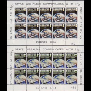 GIBRALTAR 1984 - Scott# 459A-60A Sheets-Europa NH