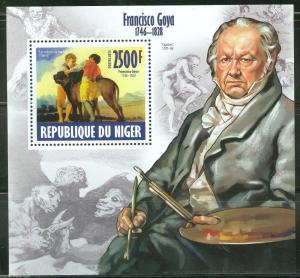 NIGER 2013 FRANCISCO GOYA SOUVENIR SHEET  MINT NH