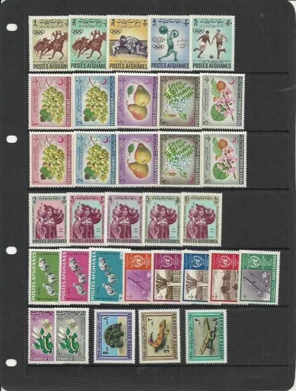 Afganistan   =  MNH topicals sets / short Animales   sets , see all the 2 scans 