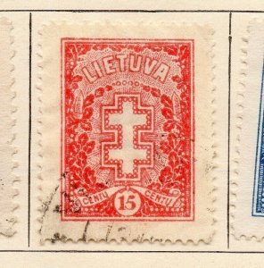 Lithuania 1927 Early Issue Used 15c. 184118