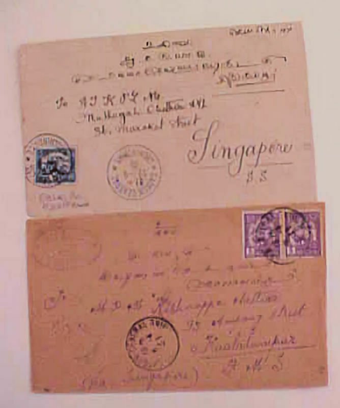 INDOCHINA   TO SINGAPORE 1935 also B/S KUALA LUMPUR VIA SINGAPORE 1931 