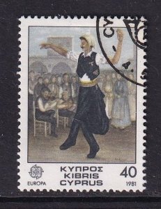 Cyprus  #560   used  1981  Europa   40m  folk dance