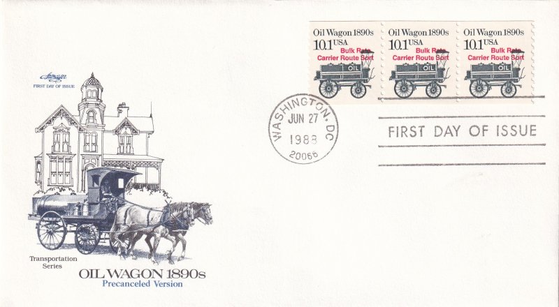 1988, Oil Wagon-1890's, Art Master, FDC (E14439)