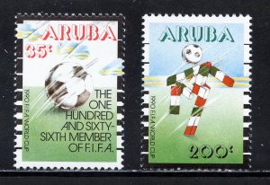 Aruba 59-60 MNH, World Cup Championship Set from 1990.