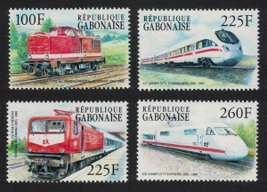 Gabon German Locomotives 4v 2000 MNH SC#1025-1028 MI#1507-1510