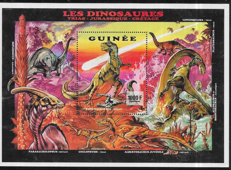 Guinea #1239 1000fr Dinosaures S /S (MNH) CV $10.00